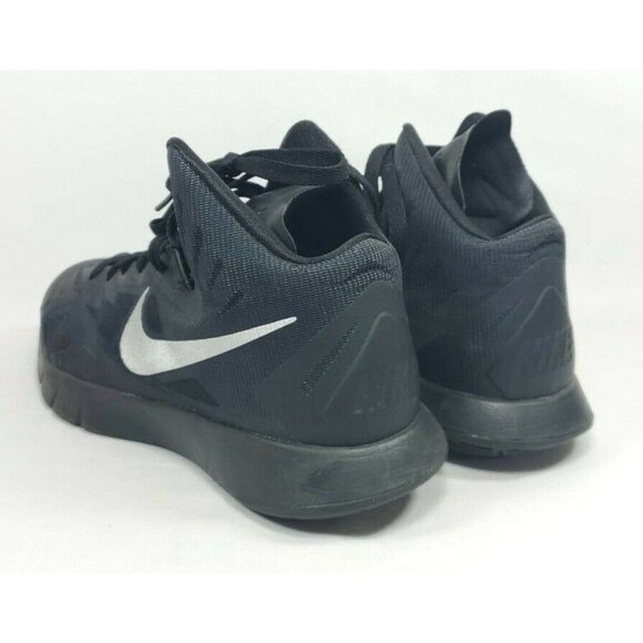 Nike Lunar Hyper Quickness Black Mesh Mid Top Men's Size 7 - Picture 4 of 7